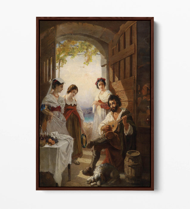 Float Effect Canvas Art - Neapolitan Bar Painting on Premium MDF Frame