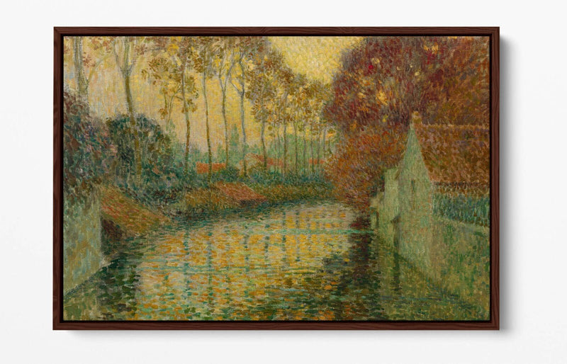 Canvas Wall Art Print - Henri Le Sidaner Autumn Float Effect on MDF Frame