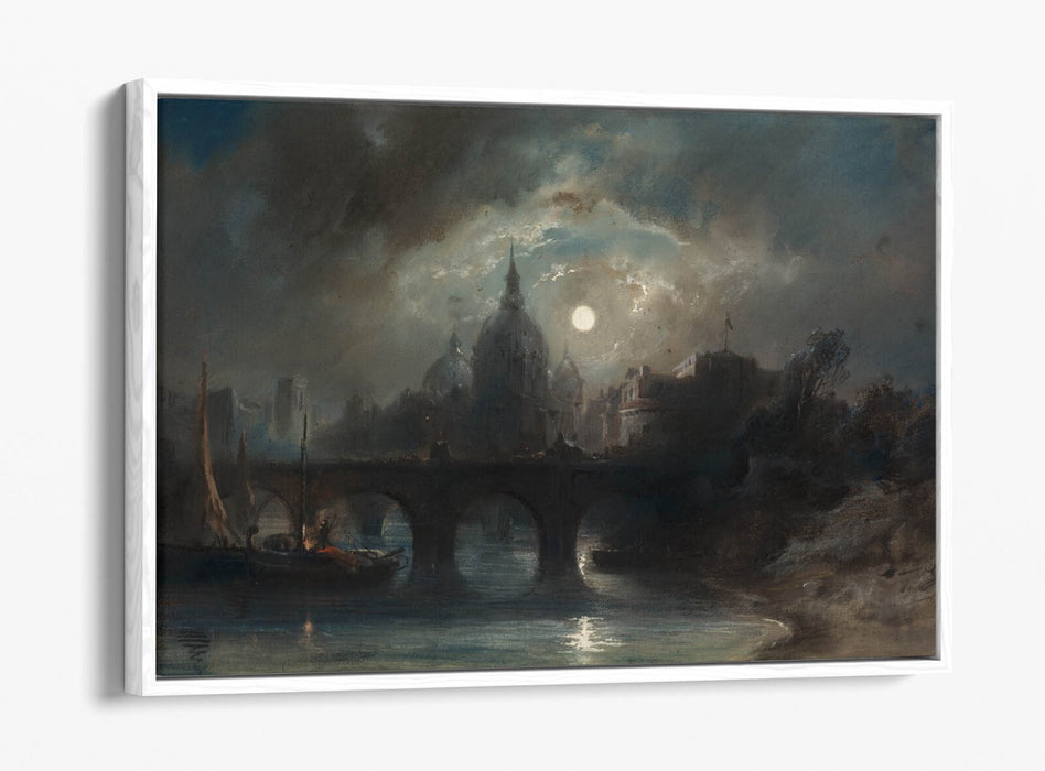 Float Effect Canvas Art - City Night Canvas Wall Art with Custom Deep Frame