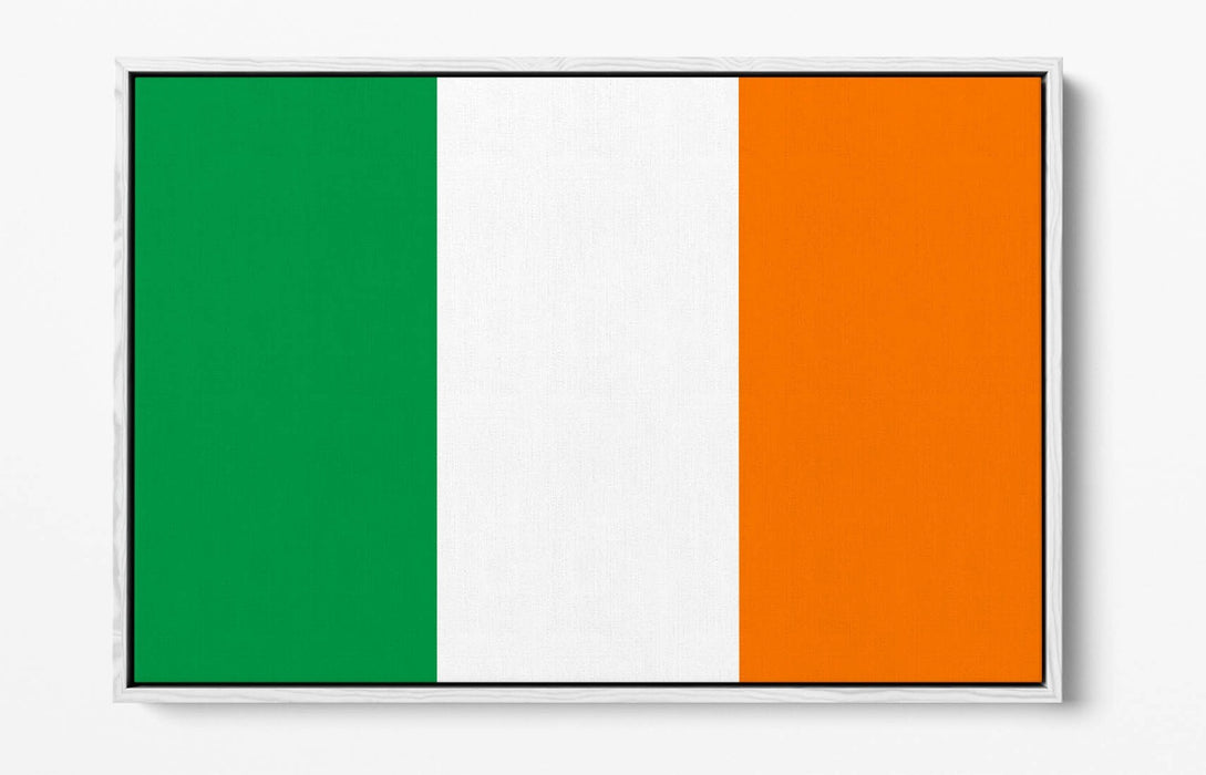 TRICOLOUR IRISH FLAG HOME DECOR FLOAT EFFECT CANVAS WALL ART PRINT