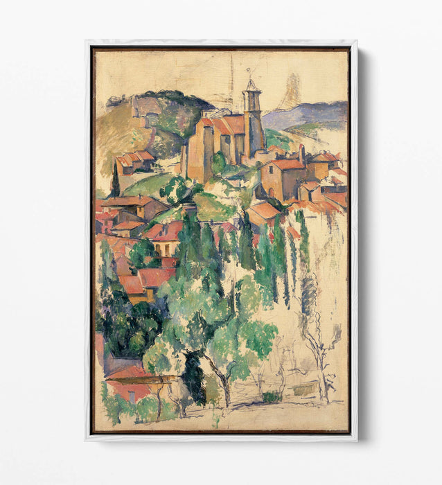 Canvas Wall Art | Handmade Float Effect Canvas Print Of Paul Cézanne Gardanne