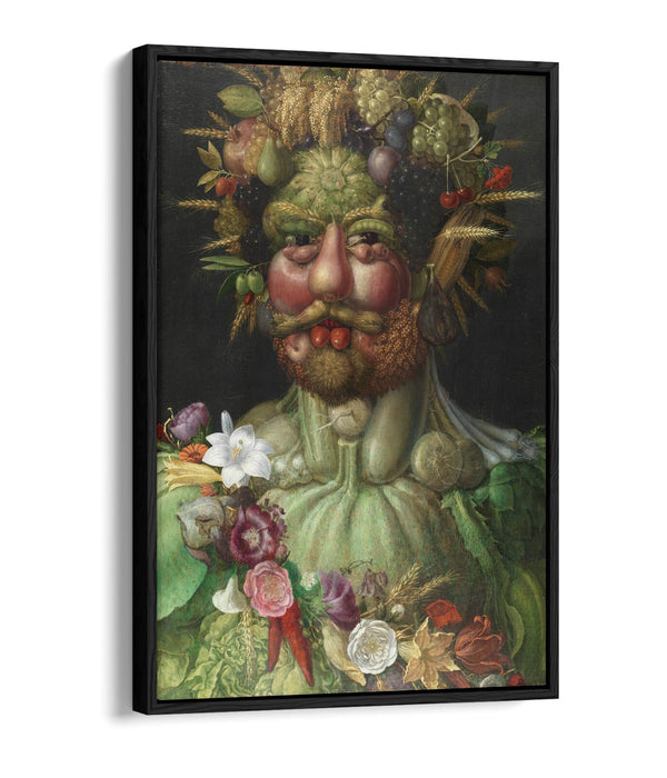Float Effect Canvas Art - Giuseppe Acrimboldo Vertumnus | 30mm Deep Frame, Vibrant Wall Decor
