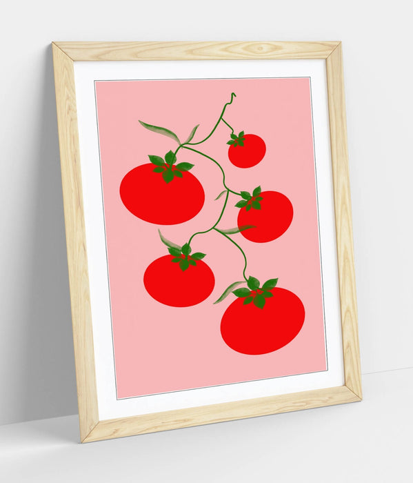 VINE TOMATOES TRENDY MINIMALIST KITCHEN -FRAMED WALL ART PICTURE PRINT ARTWORK