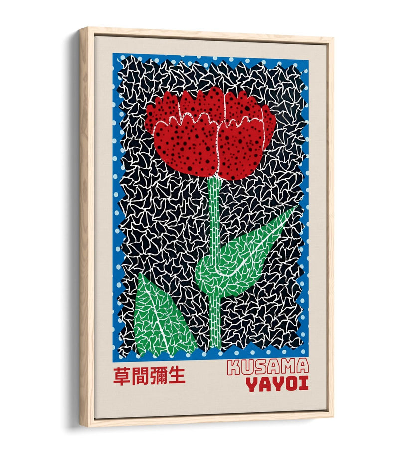 Canvas Art Print – Red Rose Floral Wall Decor | Contemporary Float Effect Frame