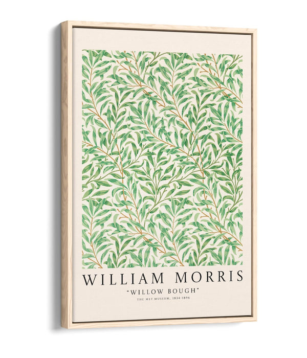 WILLIAM MORRIS 'WILLOW BOUGH' PLANT DECOR FLOAT EFFECT CANVAS ART PRINT