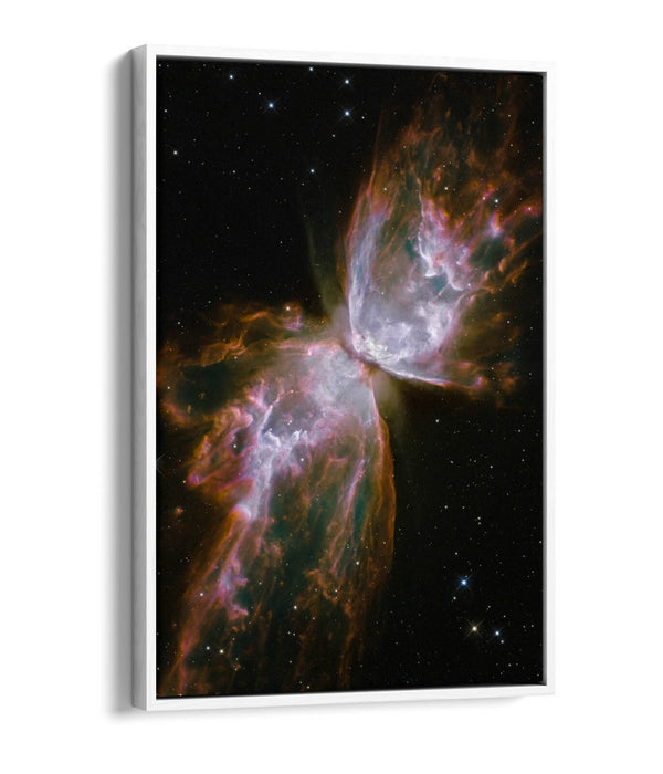 NASA PLANETARY NEBULA NGC -FLOAT EFFECT CANVAS WALL ART PIC PRINT- LILAC ORANGE
