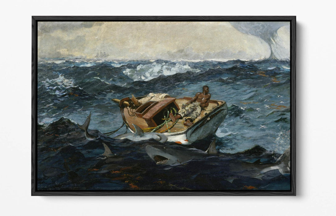 WINSLOW HOMER, THE GULF STREAM -FLOAT EFFECT CANVAS WALL ART PRINT