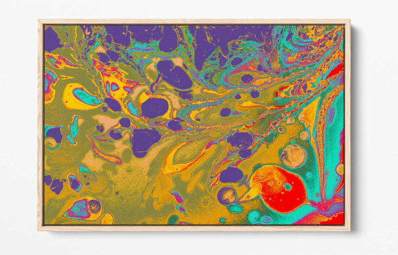 Marble Effect Canvas - Abstract Wall Art Print | Float Frame Art | Handmade UK