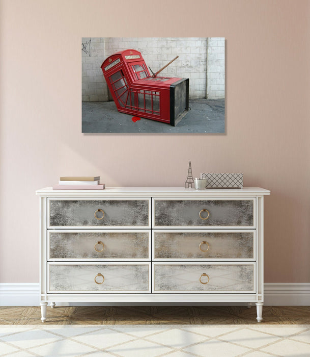 BANKSY CANVAS STREET WALL ART PRINT ARTWORK - DEATH OF A PHONE BOX