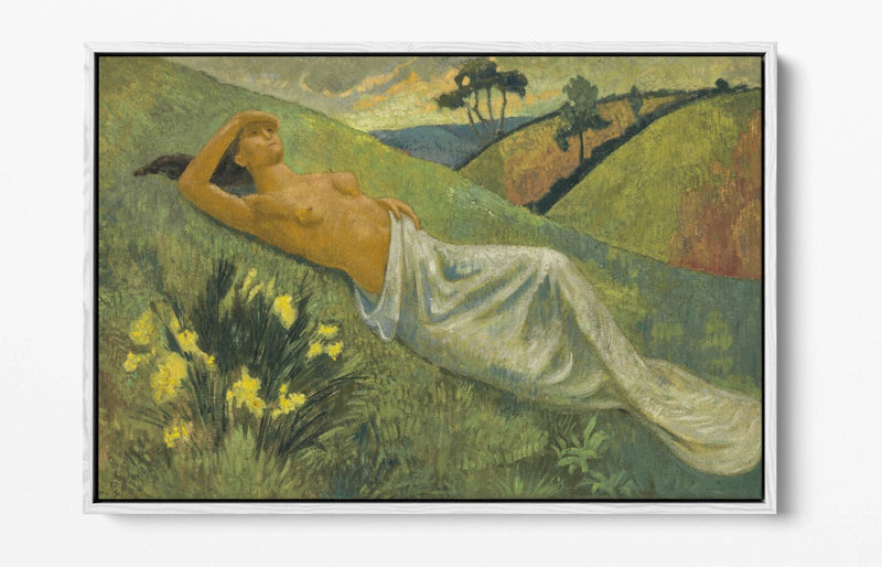 Float Effect Canvas Art – Vibrant Valkyrie At Rest Print on Premium 30mm Deep Frame