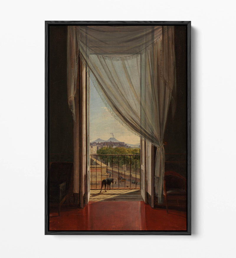 Canvas Wall Art - Franz Ludwig Catel View Of Naples | Float Effect Canvas Print