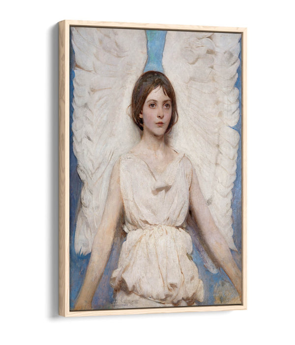 Float Effect Canvas Art - Angel Print on 30mm Deep MDF Frame with Satin Finish