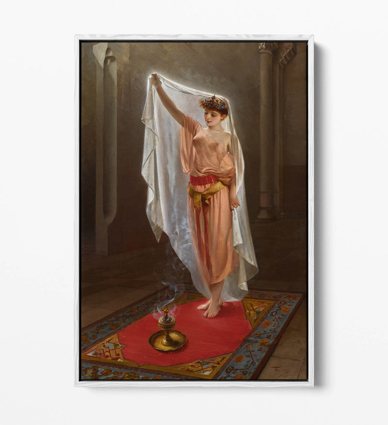 Float Effect Canvas Art – Oriental Beauty Print on Premium 30mm Deep Frame