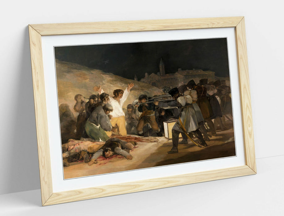 Framed Art Poster – Classic Painting Poster With Wood Grain Frame & Matte Finish