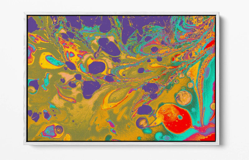 Marble Effect Canvas - Abstract Wall Art Print | Float Frame Art | Handmade UK