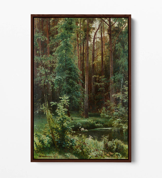 IVAN SHISHKIN, WOODLAND -FLOAT EFFECT CANVAS WALL ART PRINT ART