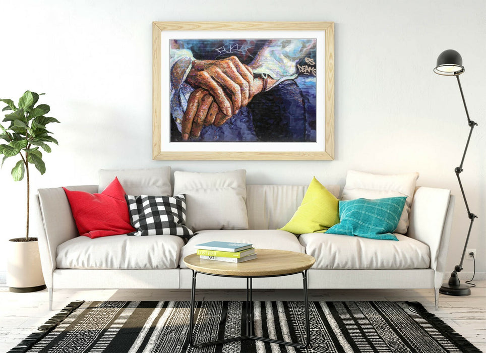 Banksy Framed Poster – London Street Art Print With Matte Paper & UK Handmade Frame