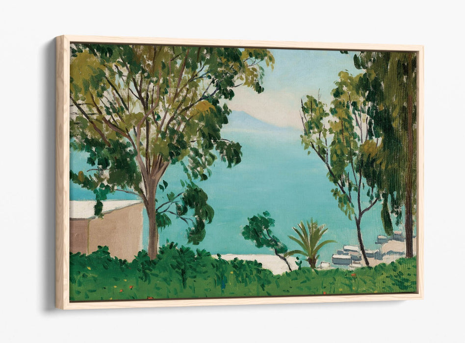 Float Effect Canvas Art - Albert Marquet Beach Scene Through Trees, Handmade UK