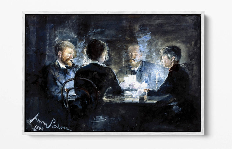 Float Effect Canvas - Anna Palm De Rosa A Game Of L'Hombre | Premium Wall Art