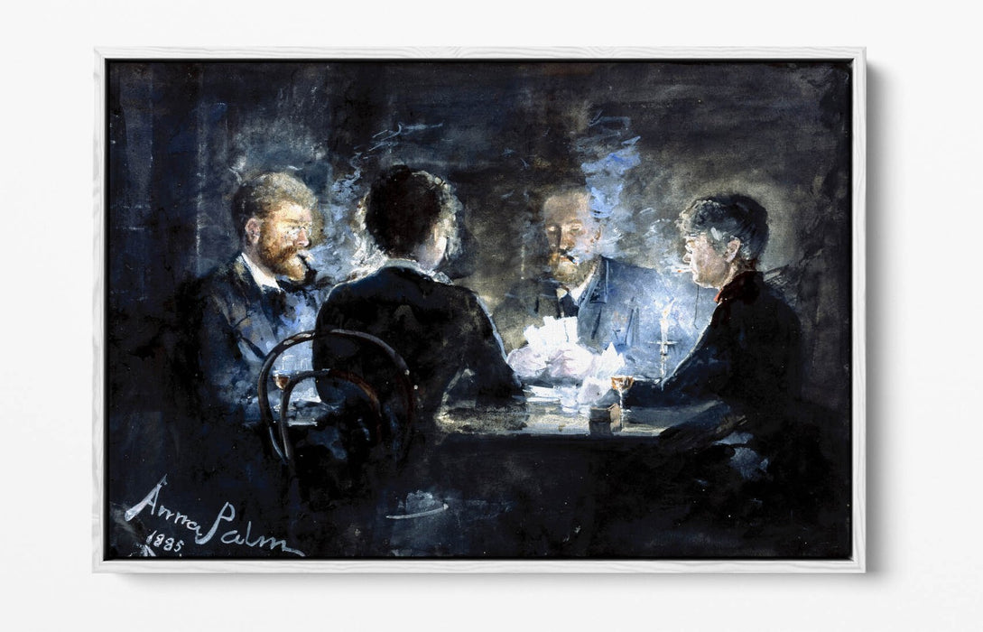 Float Effect Canvas - Anna Palm De Rosa A Game Of L'Hombre | Premium Wall Art