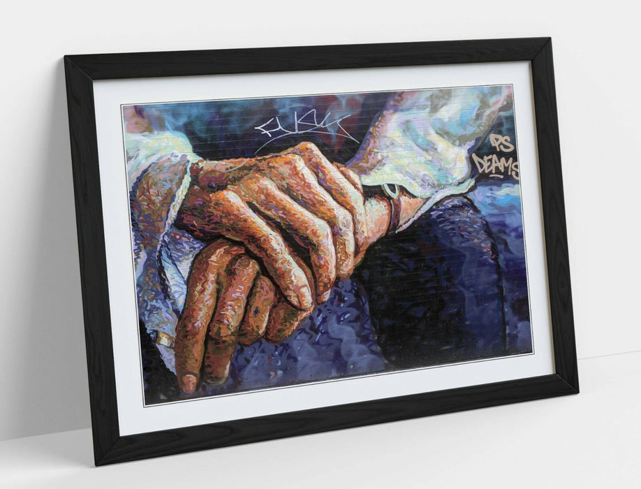 Banksy Framed Poster – London Street Art Print With Matte Paper & UK Handmade Frame