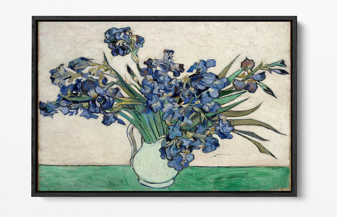 VINCENT VAN GOGH "IRISES" 1890 -FLOAT EFFECT CANVAS ART PRINT- FAMOUS PAINTING