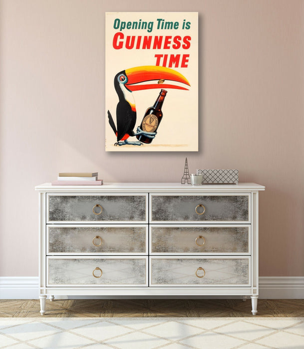 Vintage Canvas Wall Art - Guinness Time Poster | Handmade Ready To Hang Print