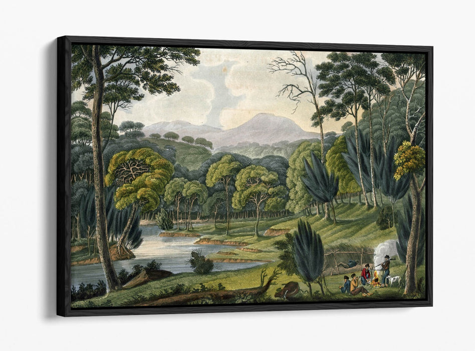 Canvas Wall Art - Joseph Lycett Print | Float Effect Canvas Art Print, Handmade UK