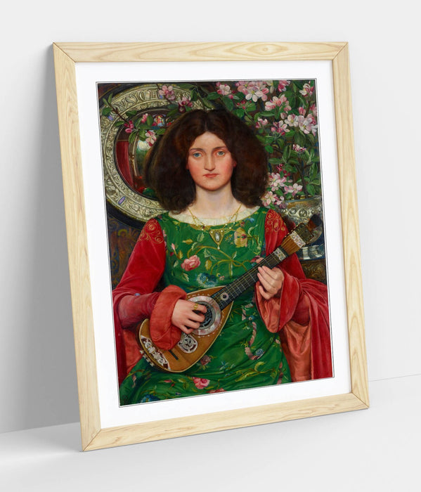 Framed Wall Art - Frederick Sandys Melody Print | Handmade UK Woodgrain Frame