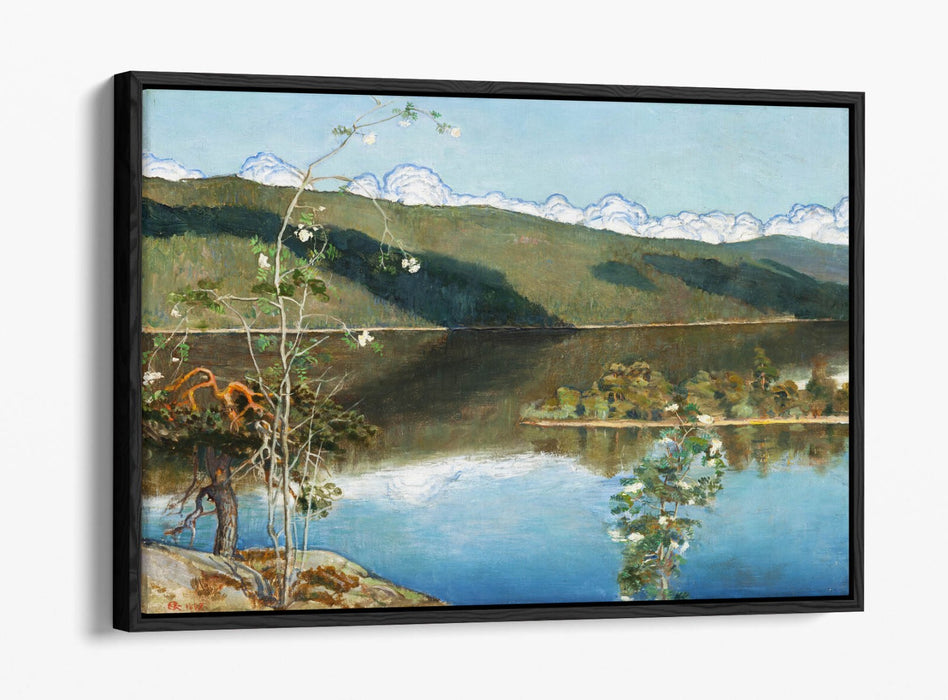 Float Effect Canvas Art - Handmade Thunderclouds Print on Custom MDF Frame