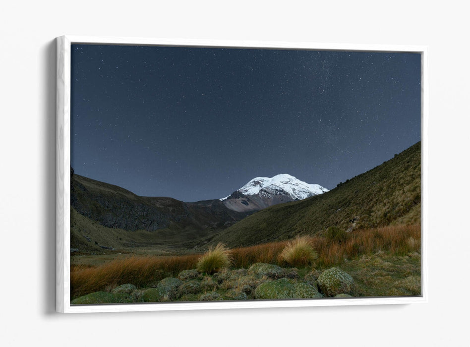 STARRY NIGHT MOUNTAIN LANDSCAPE HOME DECOR FLOAT EFFECT CANVAS WALL PRINT