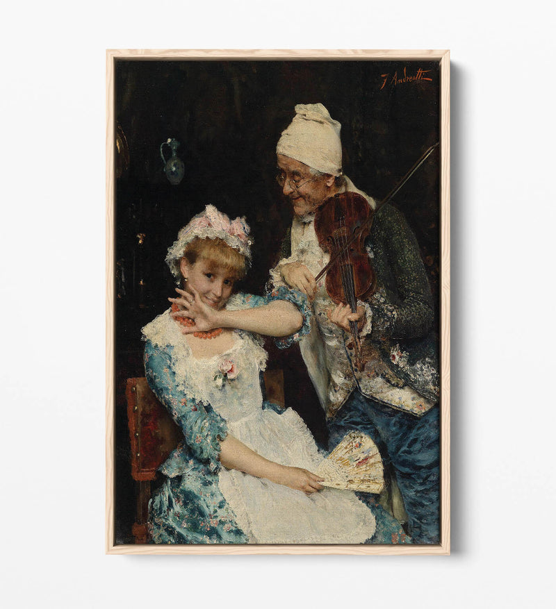 Float Effect Canvas Art - Federico Andreotti Musician Print | Premium 30mm Frame