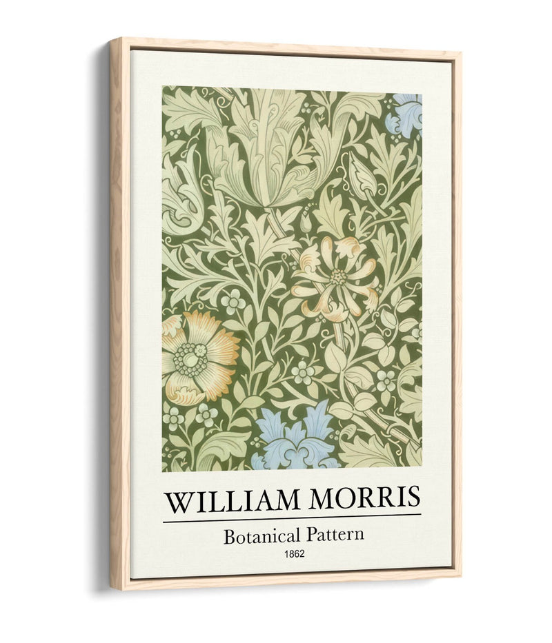 Botanical Canvas Art – William Morris Floral Wall Decor | Handmade Canvas Print