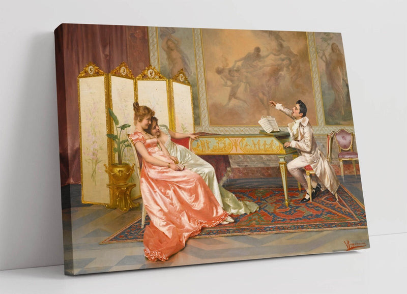 Canvas Wall Art - Vittorio Reggianini The Recital Premium Varnish Finish Print