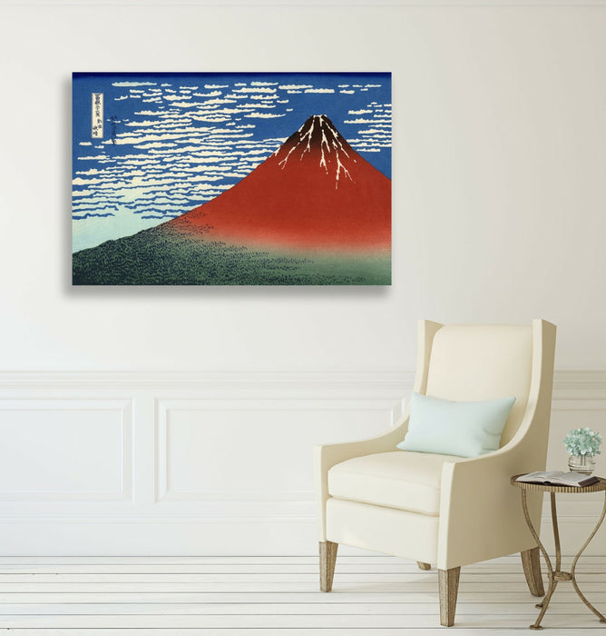 Canvas Wall Art – Hokusai Mount Fuji Framed Print | 30mm Deep Frame, Premium Varnish
