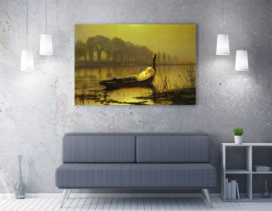 Canvas Wall Art - John Atkinson Grimshaw Lady Of Shalott Painting Print | Premium Satin Finish