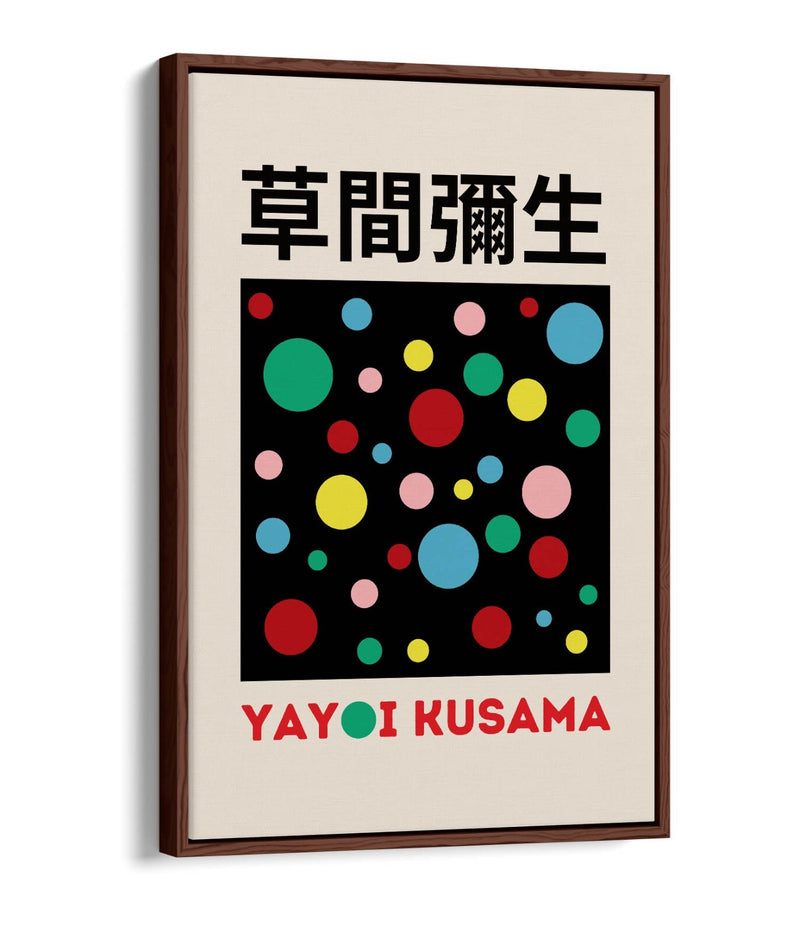 Canvas Art Print – Polka Dot Contemporary Wall Decor With Float Effect Frame