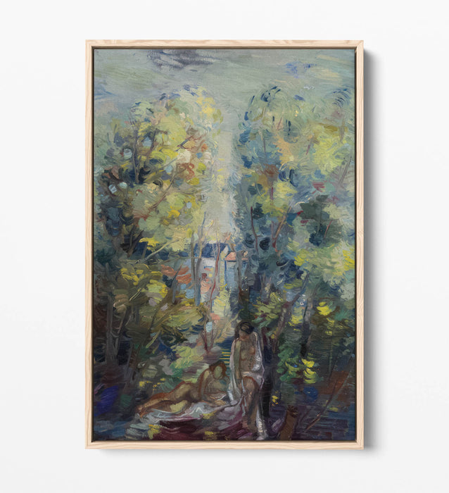 ALEKSANDER VARDI, NAKED IN SUMMER -FLOAT EFFECT CANVAS WALL ART PRINT