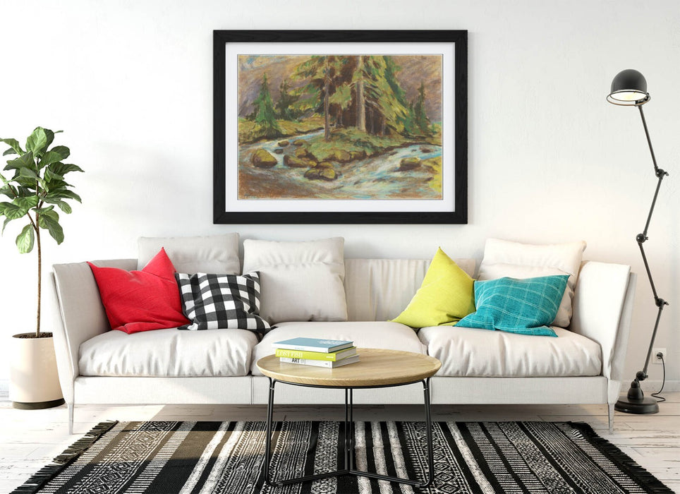 Framed Wall Art – Zolo Palugyay Demanovsky Brook Poster Print With Natural Wood Frame