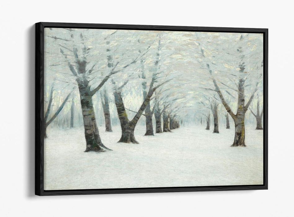 L. BIRGE HARRISON, TUNNEL OF TREES IN WINTER -FLOAT EFFECT CANVAS WALL ART PRINT