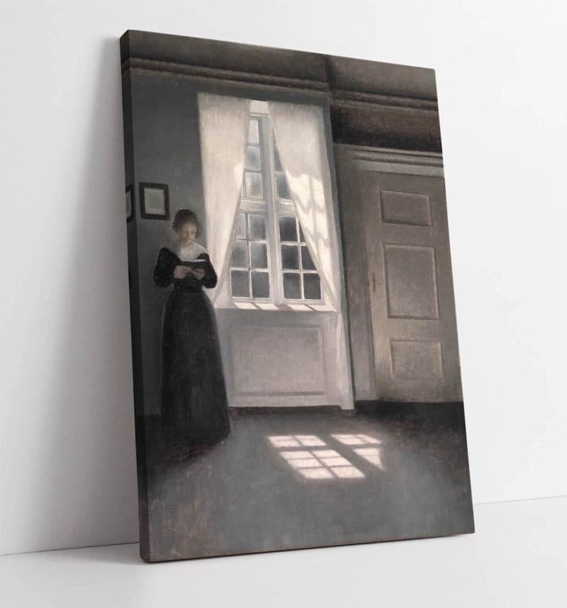 Canvas Wall Artwork - Vilhelm Hammershoi Interior Fra Strandgade Print on Premium Canvas