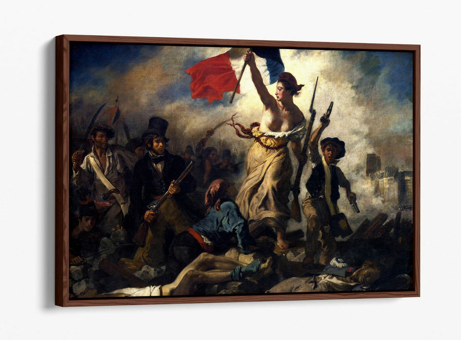 Float Effect Canvas - Eugene Delacroix Liberty Leading Painting Premium Wall Art