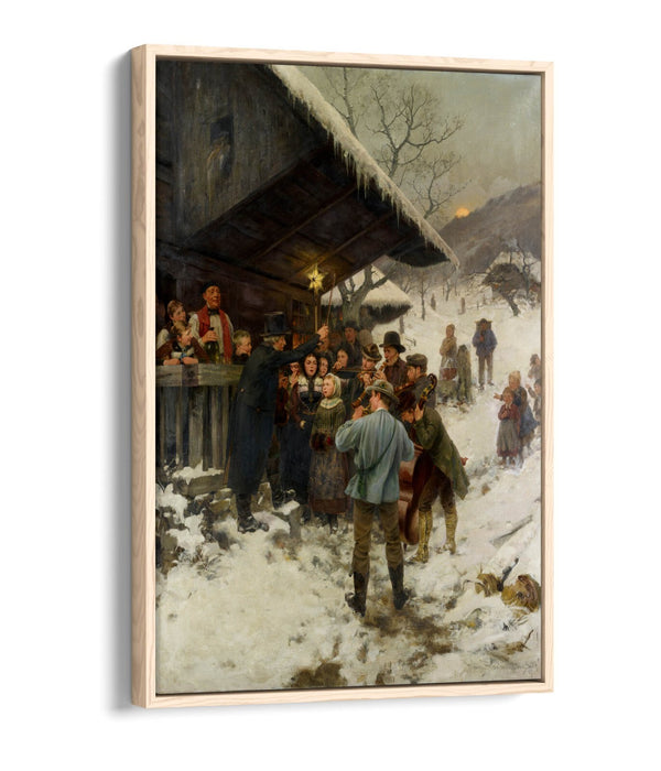 HANS BACHMANN, A CHRISTMAS CAROL IN LUCERNE -FLOAT EFFECT CANVAS WALL ART PRINT