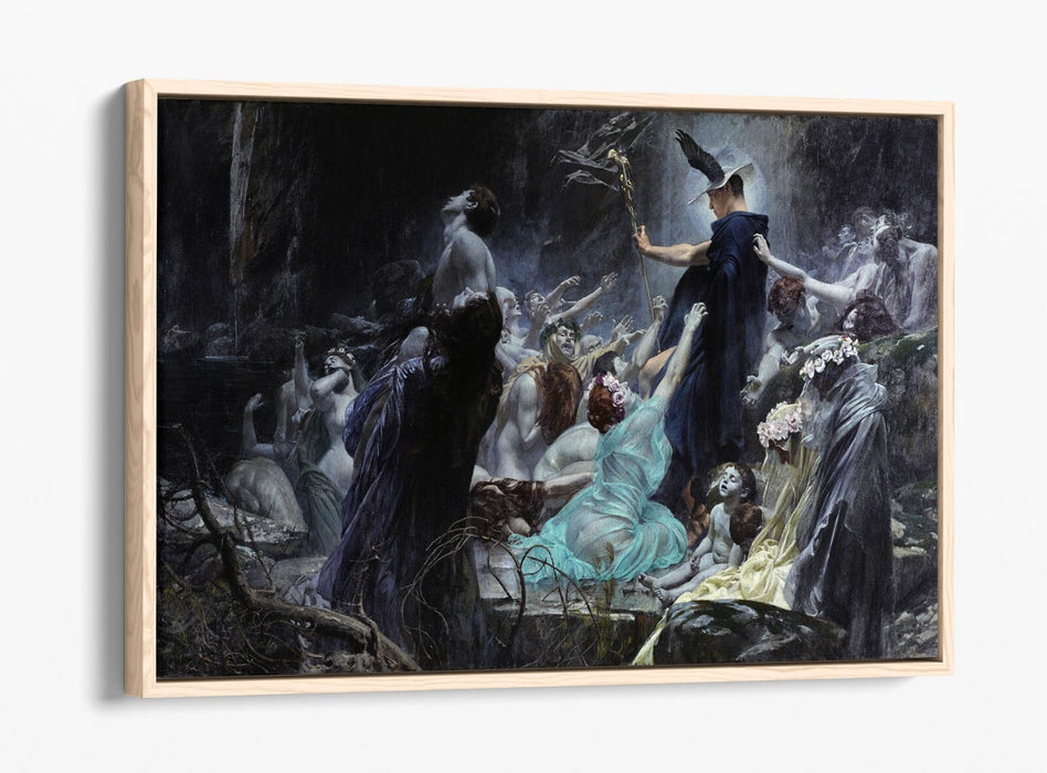 Float Effect Canvas - Souls At The Acheron Premium Wall Art Print With Custom MDF Frame
