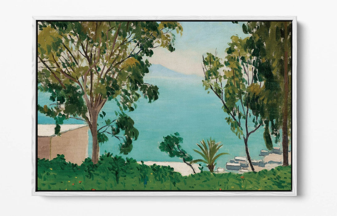 Float Effect Canvas Art - Albert Marquet Beach Scene Through Trees, Handmade UK