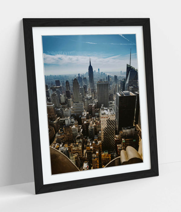 NEW YORK CITYSCAPE AERIAL -ART FRAMED POSTER PICTURE PRINT ARTWORK- PHOTOGRAPHY