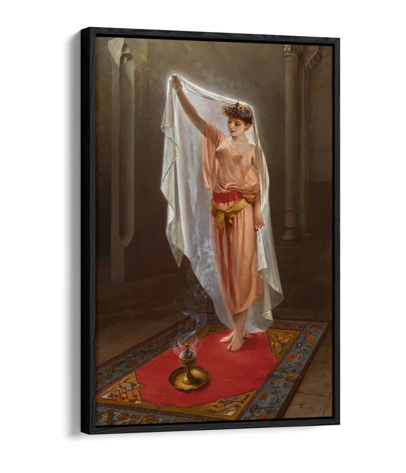 Float Effect Canvas Art – Oriental Beauty Print on Premium 30mm Deep Frame