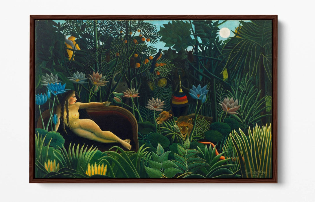 Float Effect Canvas Art - Henri Rousseau Print on Premium MDF Frame, Ready to Hang