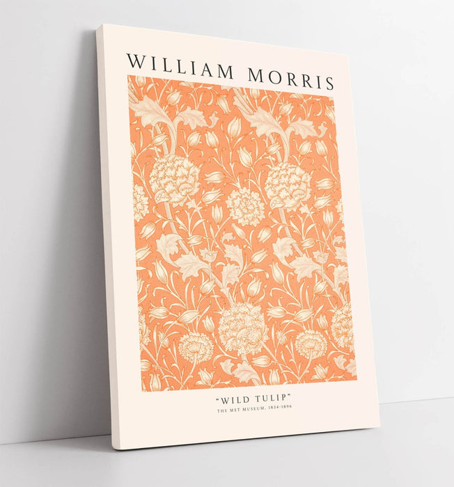 WILLIAM MORRIS 'WILD TULIP' FLORAL HOME DECOR CANVAS WALL ART PICTURE PRINT