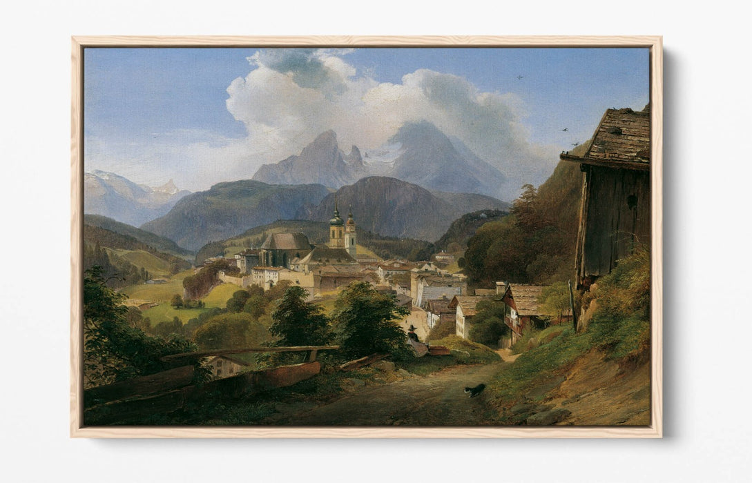 Float Effect Canvas - Berchtesgaden Mountain Art Print | Premium Handmade UK Canvas